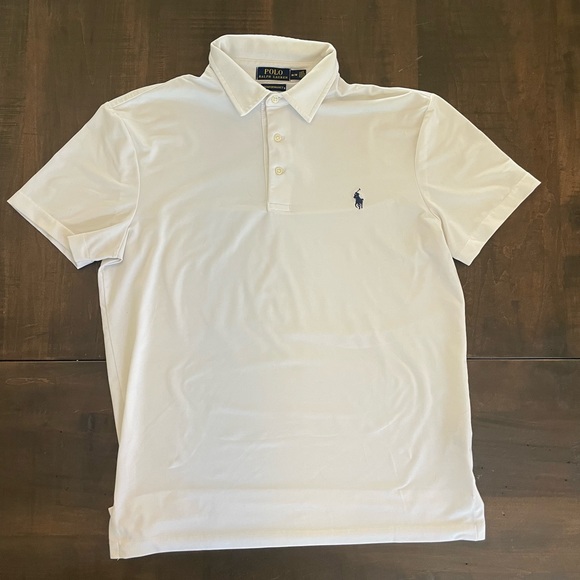 Polo Shirt White Size Medium Perfect Condition - Picture 1 of 3